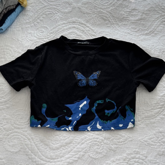 Tops - Black Butterfly Shirt